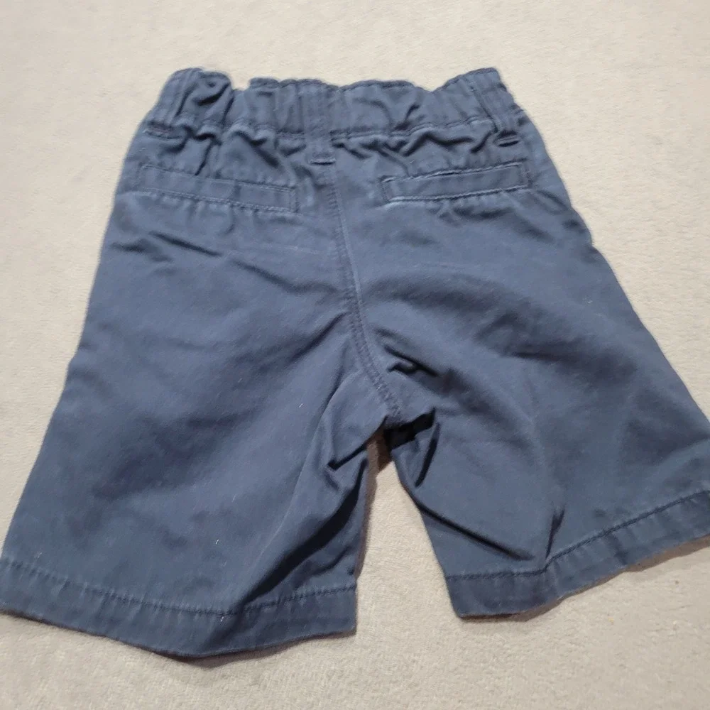 Old Navy Chino Shorts Toddler Boys 3T Navy‎ Blue Cotton Twill Adjustable Waist